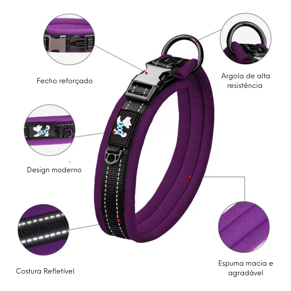 Coleira Zoopet Refletível
