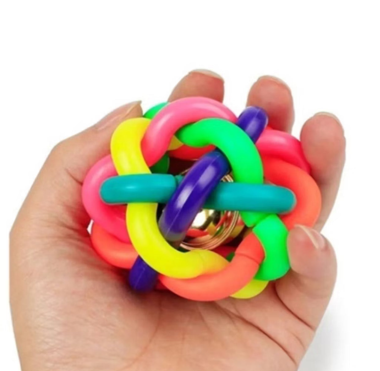 Bola de Borracha Trançada C/Guizo