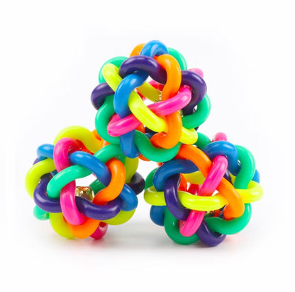 Bola de Borracha Trançada C/Guizo