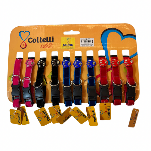 Coleira Cachorro Cotelli Camurça P